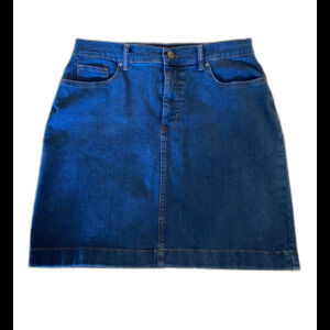 Gloria Vanderbilt Denim Skirt Size 12 Slimming Medium Denim Color Western